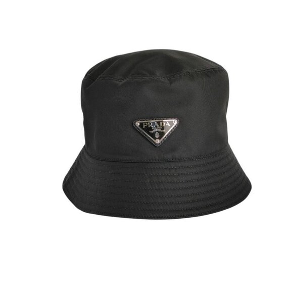 Prada 2022 Triangle Logo Renylon Bucket Hat 1 Hc137 Size S Black main image 6